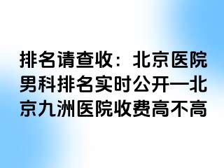 排名请查收：北京医院男科排名实时公开—北京惠城医院收费高不高